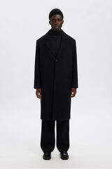 Selected Camisola de gola 100% algodão orgânico Azul