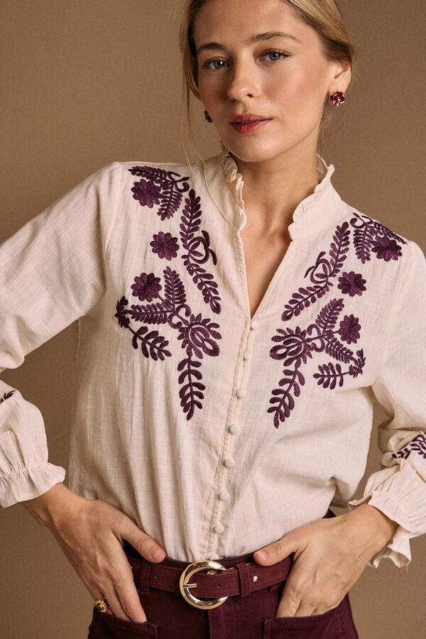 Polín Et Moi Blusa bordada Teresa Impressão