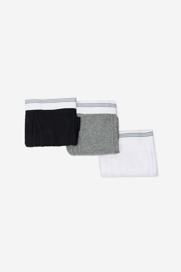Cortefiel 3-pack jersey-knit boxers Black