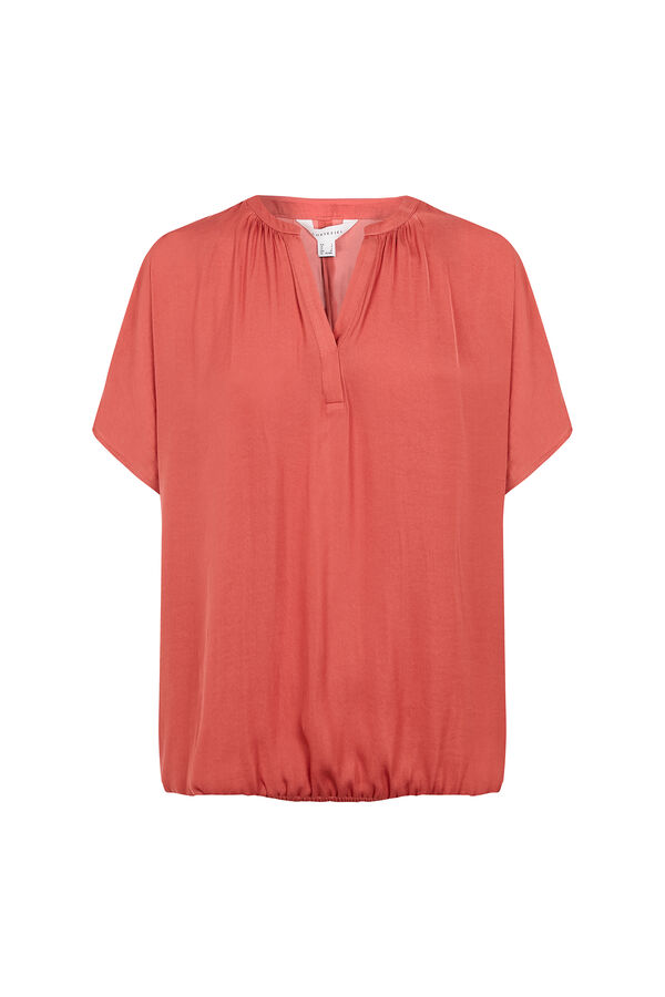 Cortefiel Satin-finish short sleeve blouse Multicolour