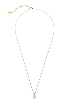 Cortefiel TOUJOURS short necklace - Pearl - Gold Beige