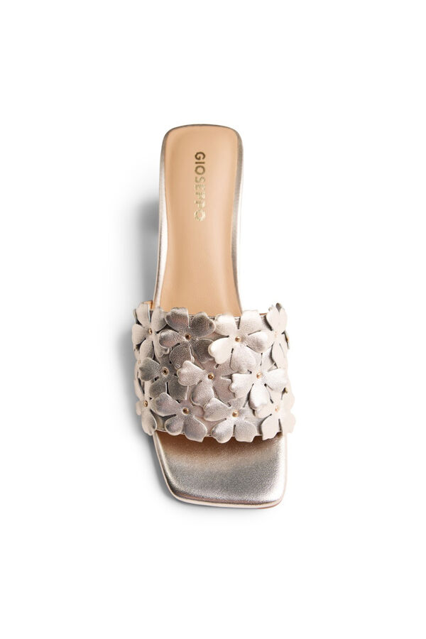 Gioseppo Mules salto de pele Dourado