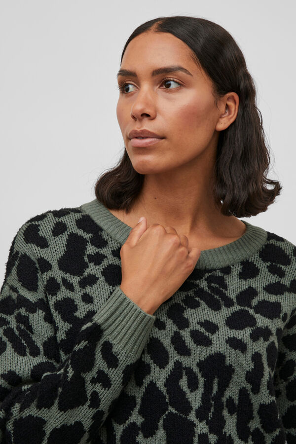Vila Jersey animal print Verde