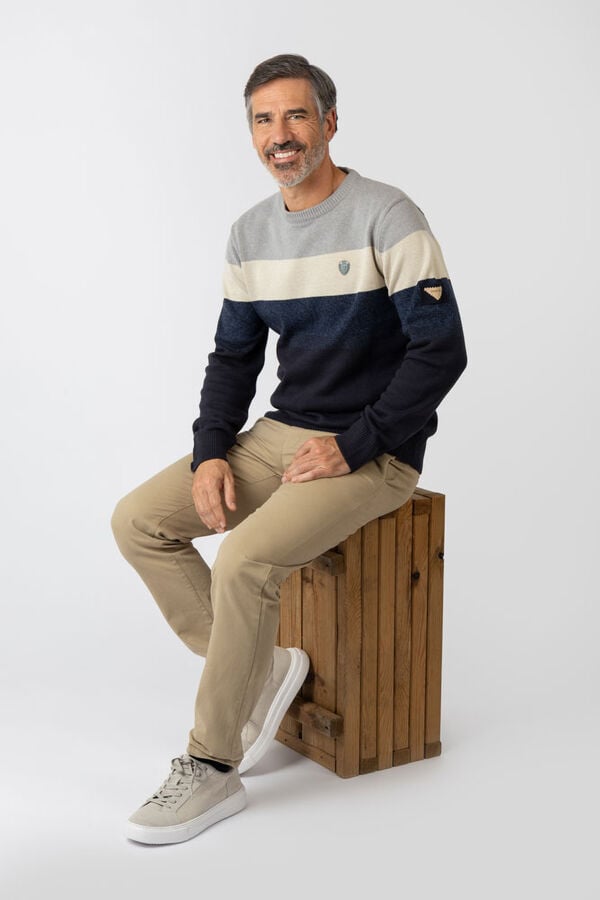 Privata Camisola de gola redonda Azul