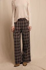 Slowlove Calças xadrez plissadas Castanho