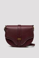 Cortefiel Crossbody flap handbag Maroon