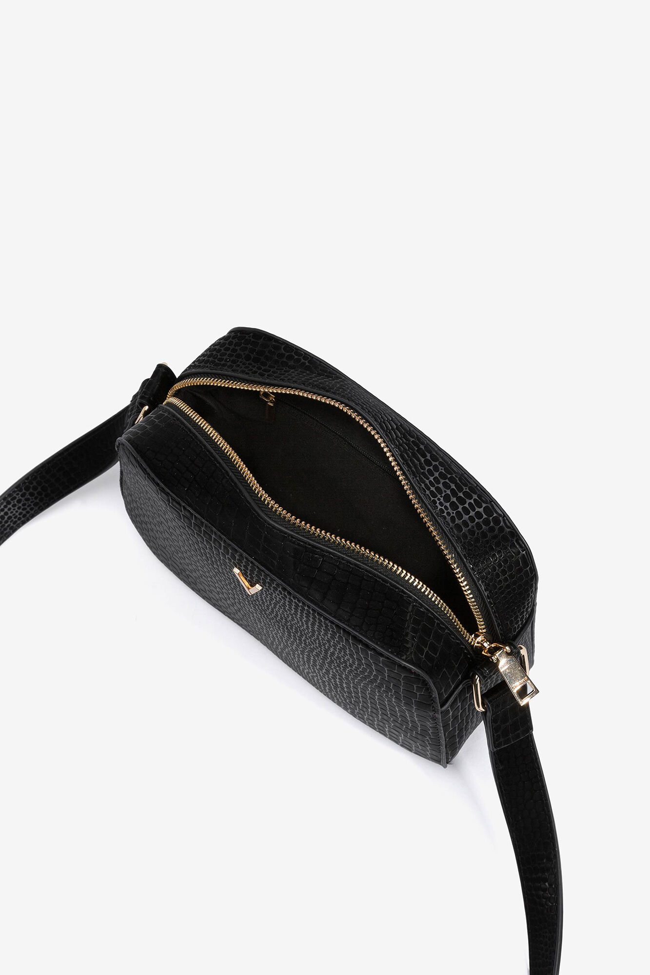 Mock croc crossbody bag Women s bags Cortefiel