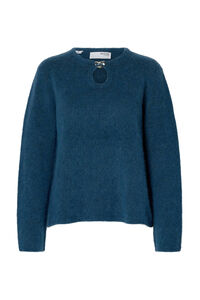 Selected Camisola com detalhes metálicos em lã e alpaca