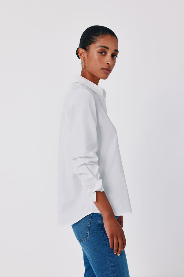 Cortefiel Poplin shirt White