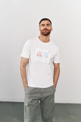 OOTO Camiseta gráfica lavada OOTO Branco
