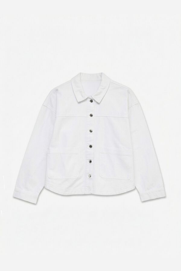 Vero Moda Cazadora vaquera de mujer corte recto Blanco