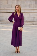 Pol&iacute;n Et Moi Vestido de convidada Moraira Roxo