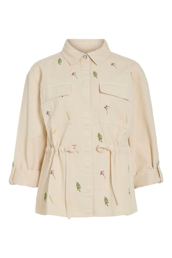 Vila Organic cotton women's safari jacket Beige