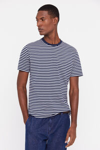 Cortefiel Sailor stripe T-shirt Navy