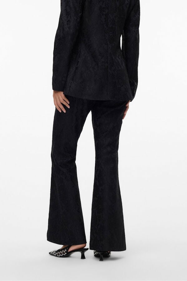 Vero Moda Calça flare com efeito renda Preto