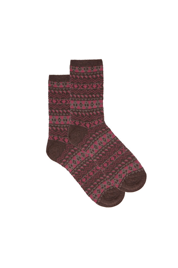 Cortefiel Geometric long socks Multicolour