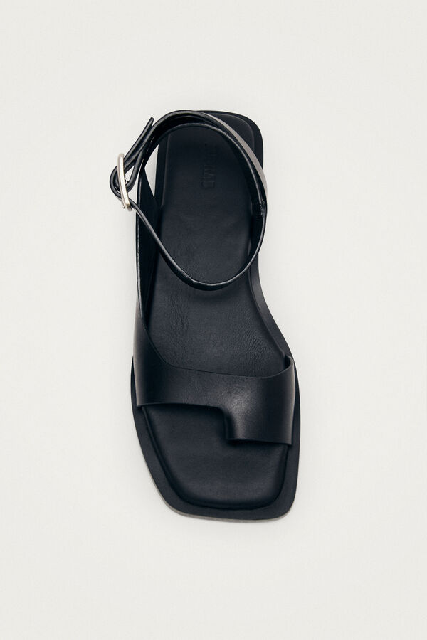 Alohas Sand&aacute;lias de couro Tebas Preto