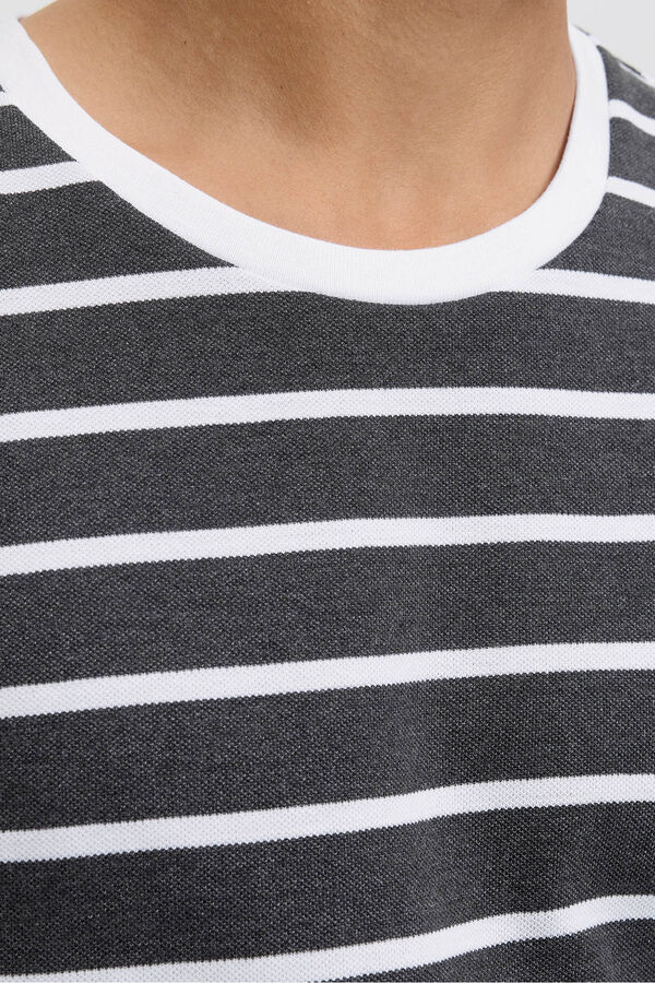 Jack & Jones T-shirt riscas Cinzento