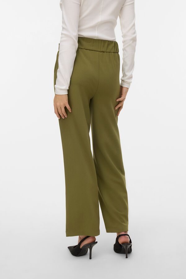 Vero Moda Cal&ccedil;as compridas com bot&otilde;es Verde