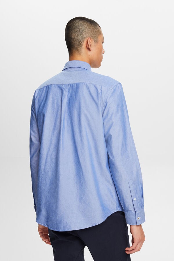 Cortefiel Camisa básica tipo oxford algodón Azul