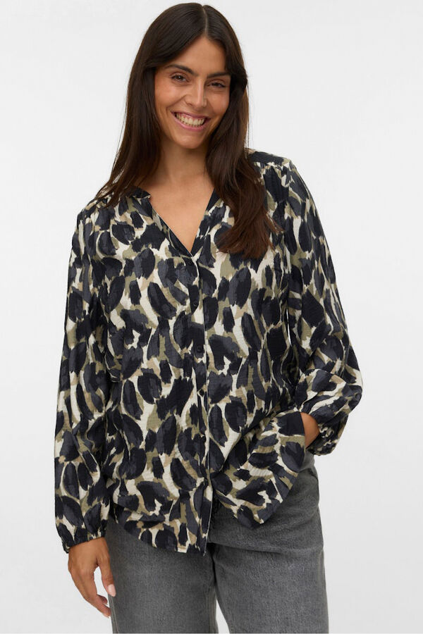 Vero Moda Curve Camisa com gola em V curvo Verde