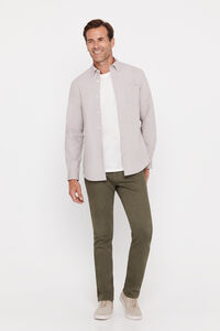 Cortefiel 5-pocket regular fit coloured trousers Kaki