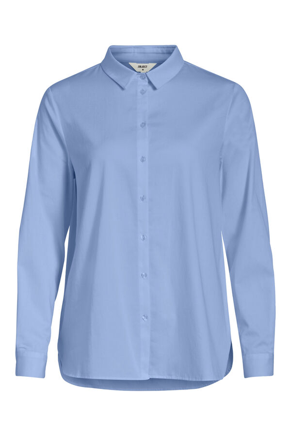 Cortefiel Poplin shirt Blue