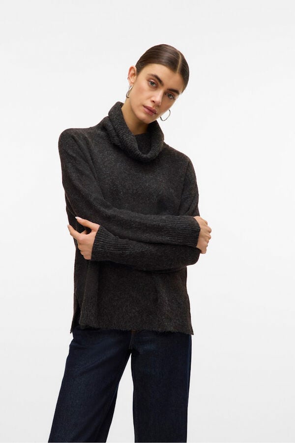 Vero Moda Camisola de malha Castanho