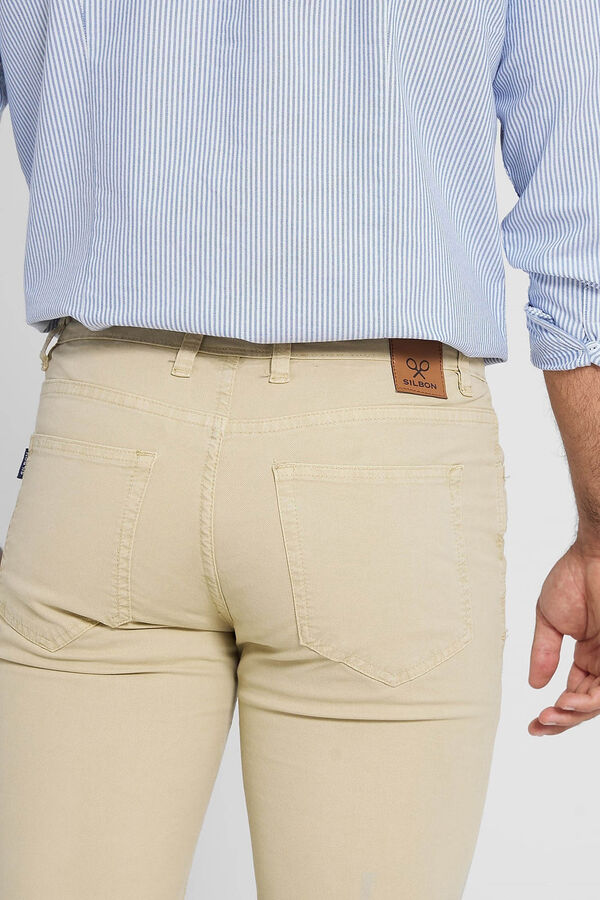 Cortefiel Casual beige five-pocket trousers Beige
