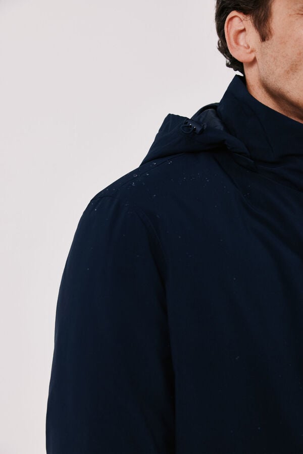 Cortefiel Waterproof trench with removable lining Navy