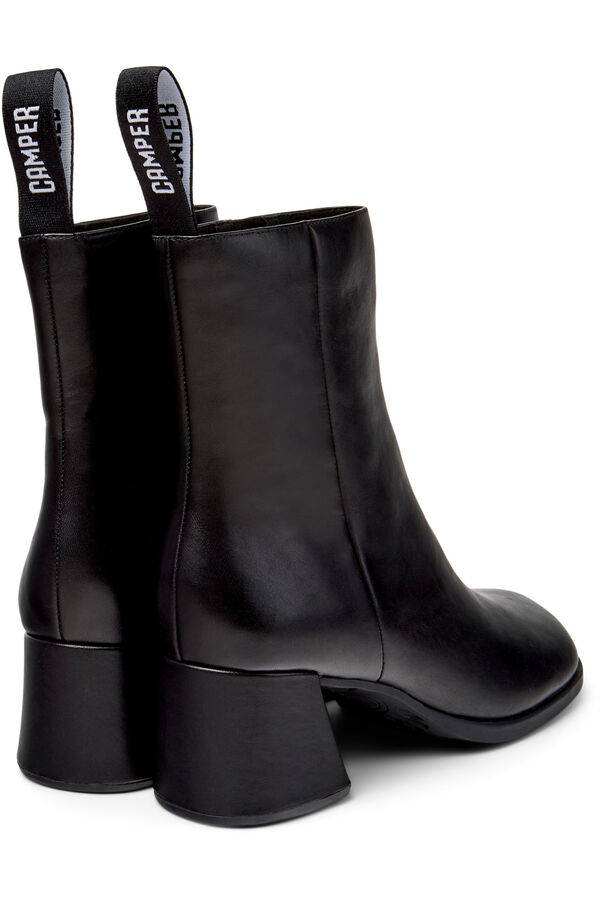 Camper Botas de cano m&eacute;dio em pele pretas para mulher Preto