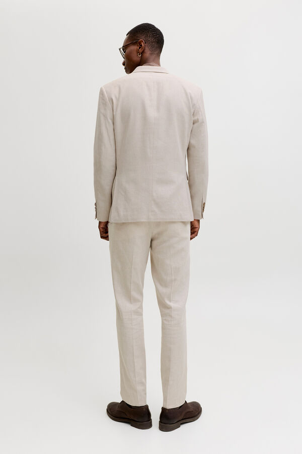 Jack & Jones Cal&ccedil;a de vestir em linho Tostado