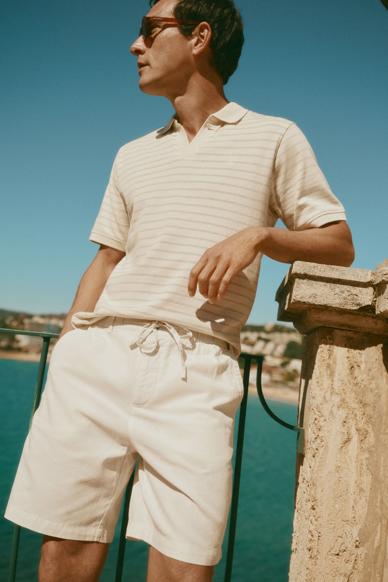 Cortefiel Bermuda shorts with elastic and regular laces