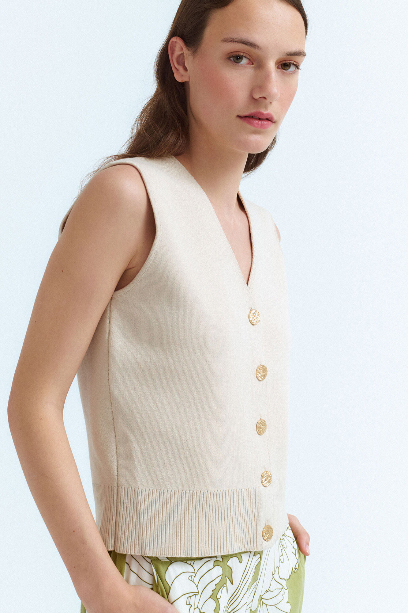 Chalecos Tejidos Chaleco Largo Mujer Cortefiel Chaleco Punto