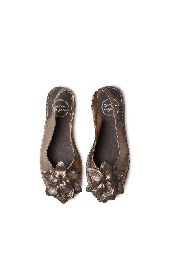 Toni Pons Alpercata peep toe em pele brilhante Cinzento