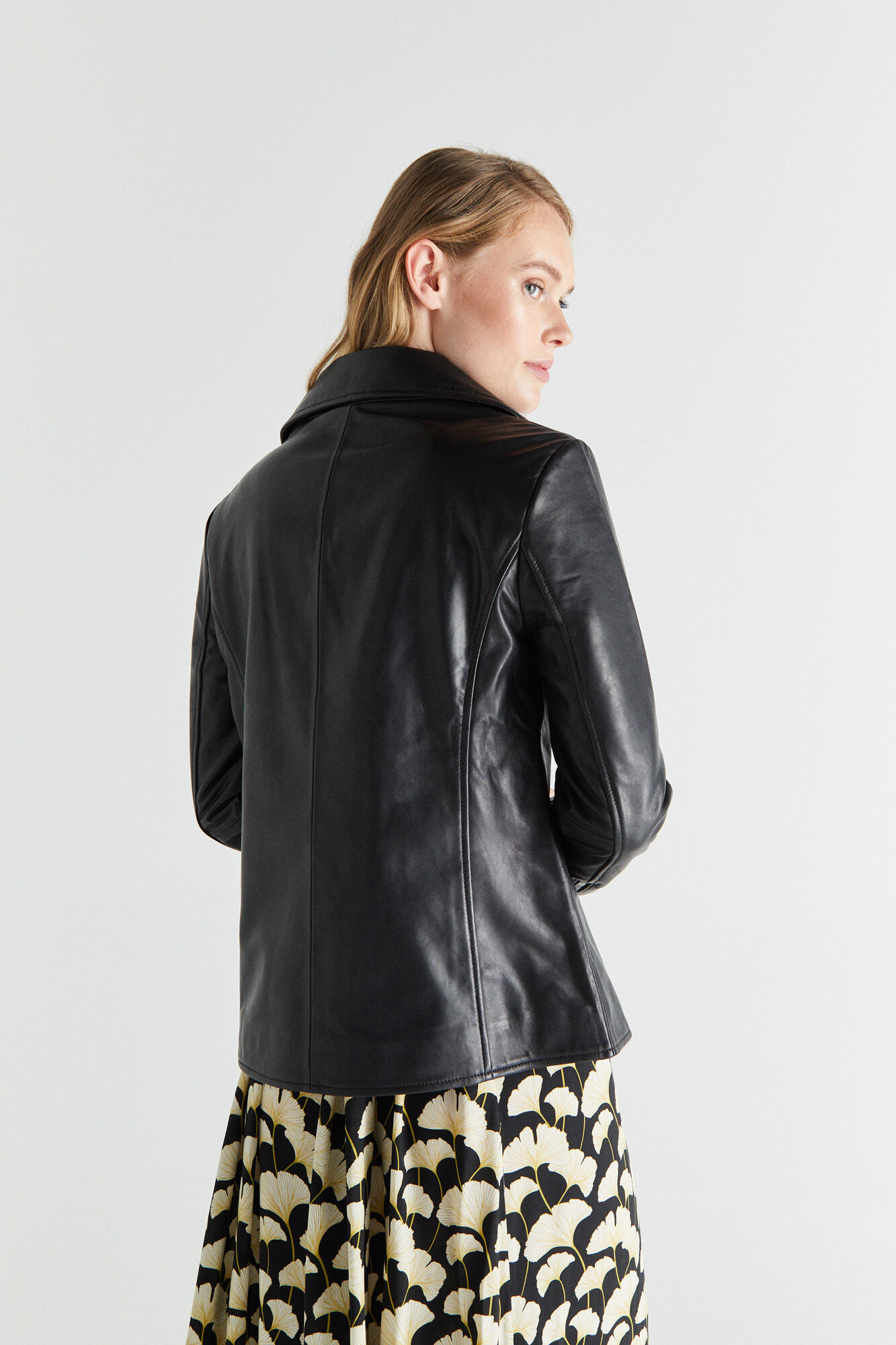 Leather biker jacket Women s jackets Cortefiel