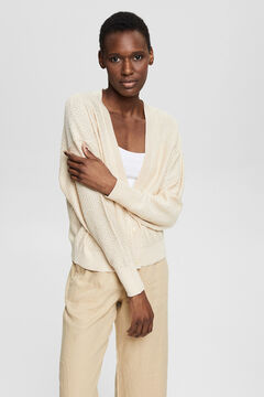 Cortefiel Jersey-knit cardigan with viscose Stone