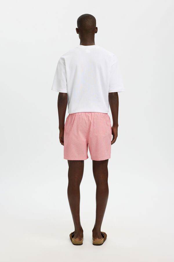 Selected Fato de banho liso Vermelho