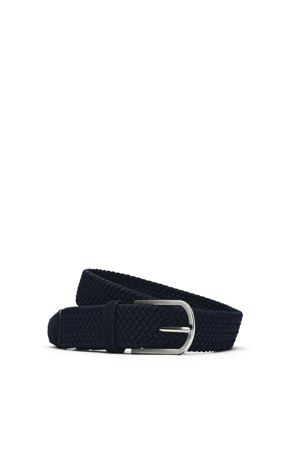 Selected Elastic belt with buckle fastening Navy