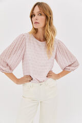 Cortefiel Combined jersey-knit and crepe top Multicolour