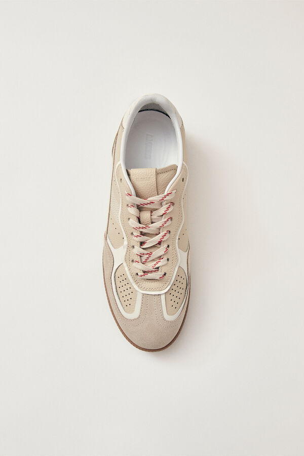 Cortefiel Zapatillas de piel Tb.490 Beige