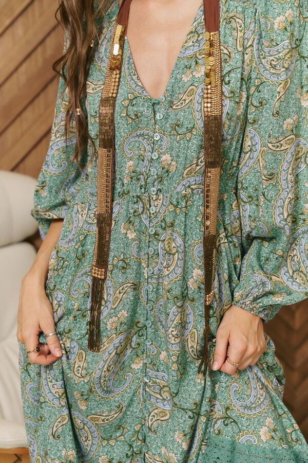 Jaase Vestido maxi Carmen Verde