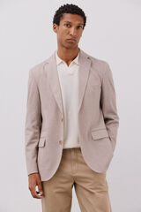 Cortefiel Americana de punto Beige