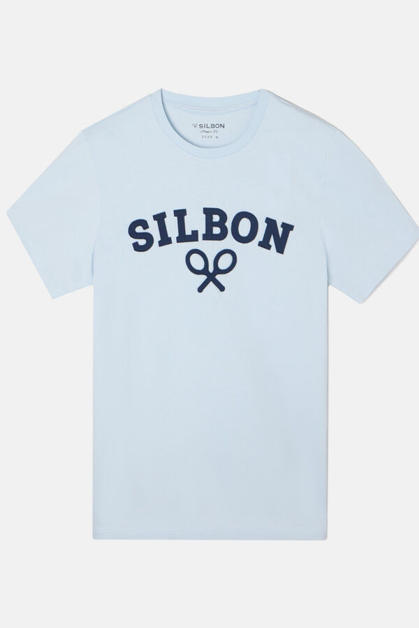 Silbon Camiseta raquete meia Azul