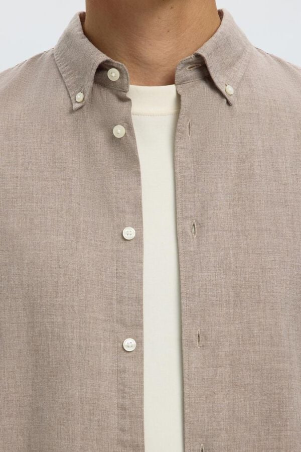 Selected Camisa regular fit Castanho