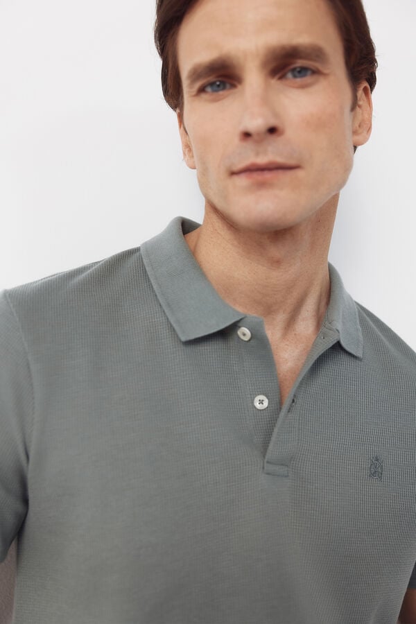 Cortefiel Polo shirt link structure Kaki