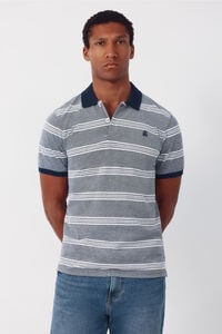 Cortefiel Striped oxford polo shirt