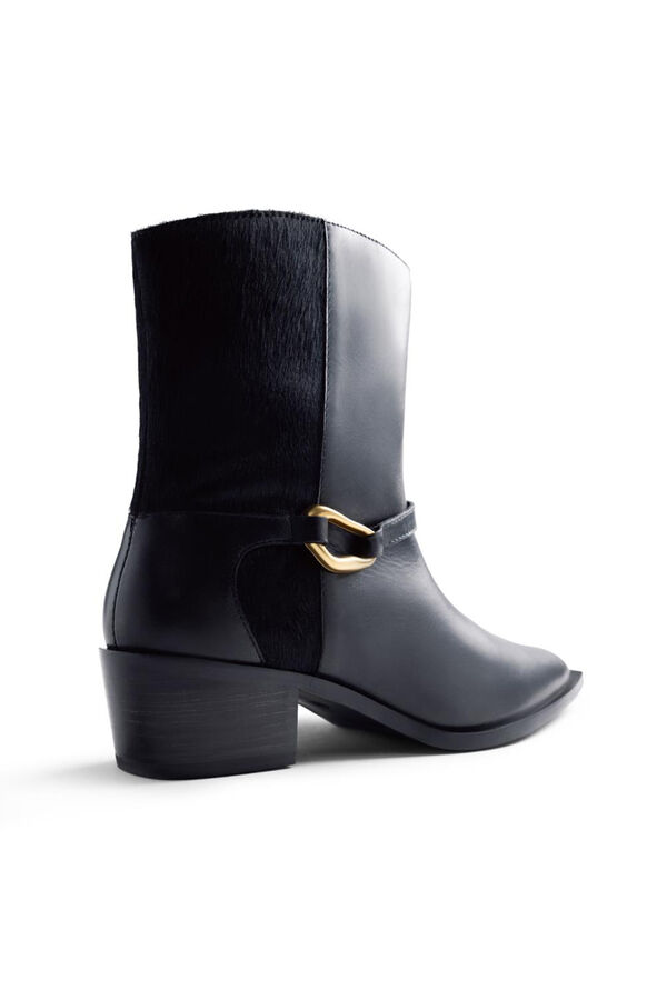 Gioseppo Botins de couro Melyssa Pinto Preto