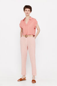 Cortefiel Linen trousers  Coral