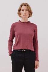 Cortefiel Two-tone openwork vest Maroon